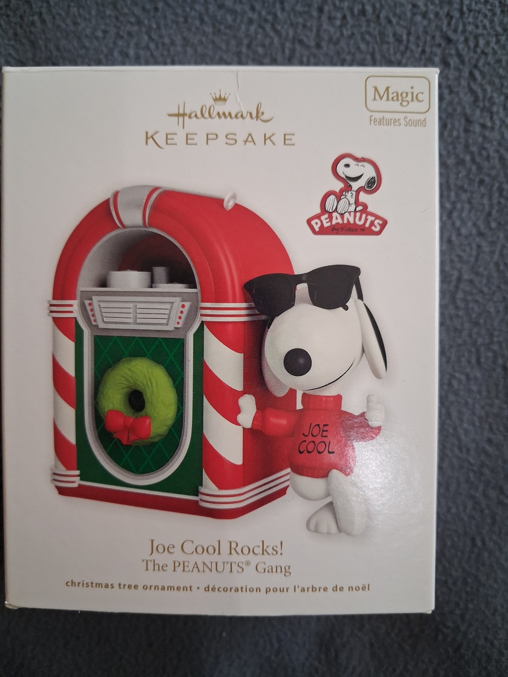 Hallmark Joe Cool Rocks! Red Snoopy Jukebox Ornament
